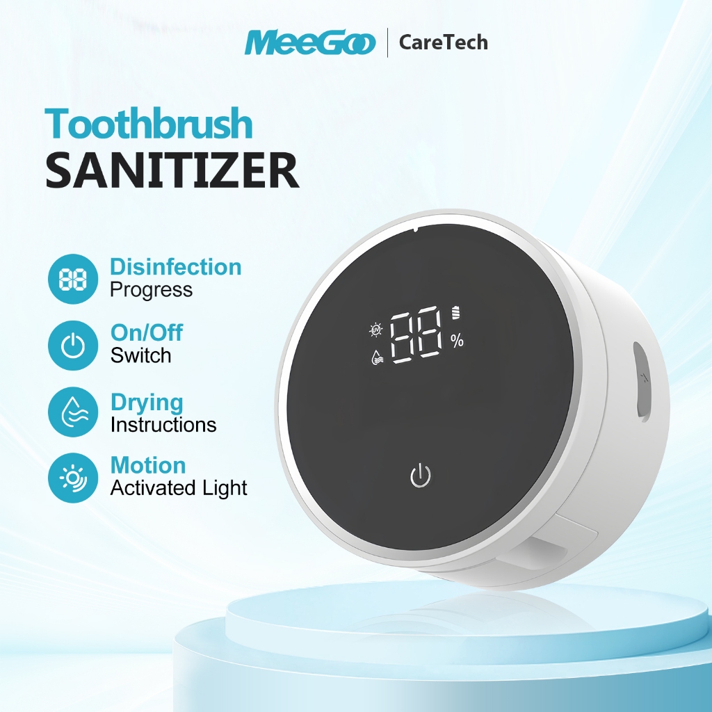 MeeGoo Toothbrush Holder สลับเดี่ยว-คู่ มี Clear Display แบตทนนาน Type-C ระบบลดชื้น กันกลิ่นอับ
