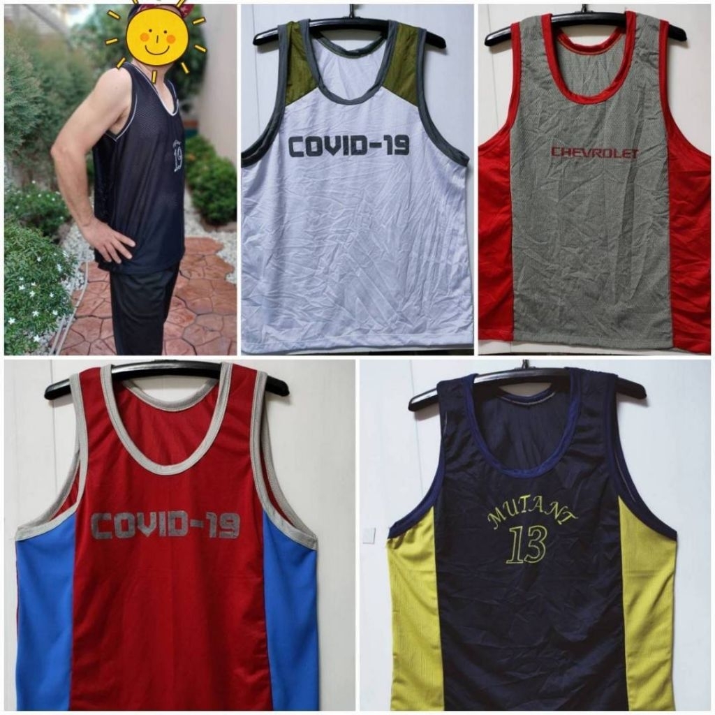 เสื้อกล้าม เสื้อกล้ามผ้าตาข่าย ใส่ได้ทั้งผู้ชายและผู้หญิง  รอบอก 46 นิ้ว