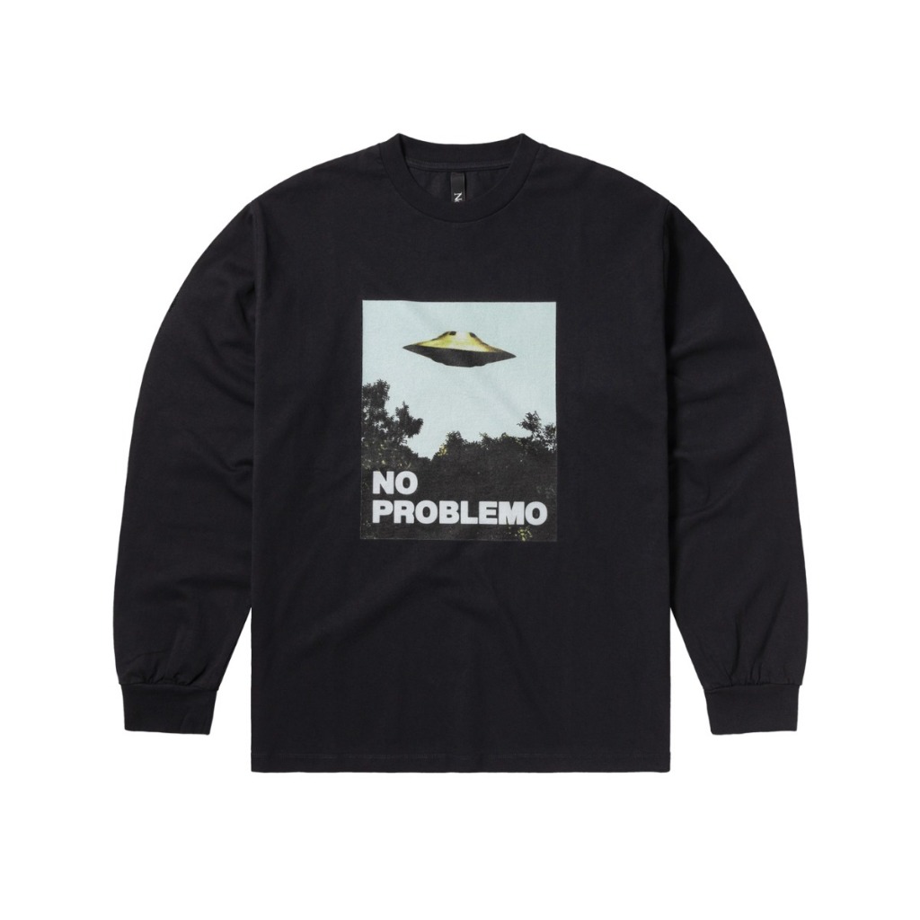 No Problemo NP60024.02 Visitors LS TeeBlack Black