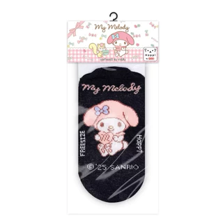 (ขอบิลเบิกรร.ทักแชท)ถุงเท้าลายลิขสิทธิ์ Happi by Carson ลาย Mymelody(3D)ข้อสั้นพื้นสีไม่มีกันลื่น