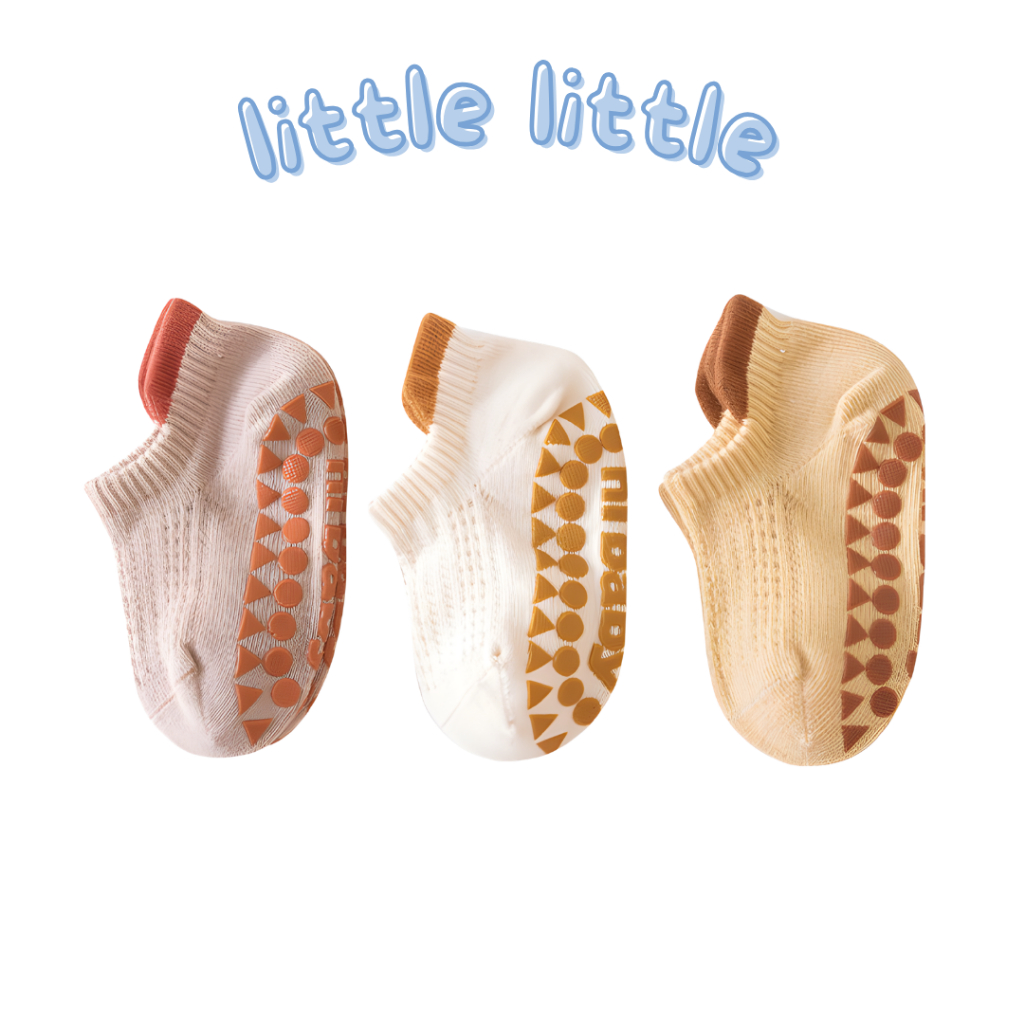 little little - ถุงเท้าเด็กพื้นกันลื่น ถุงเท้าเด็กอ่อน ถุงเท้าเด็กแรกเกิด เหมาะสำหรับเด็กแรกเกิด - 5 ปี
