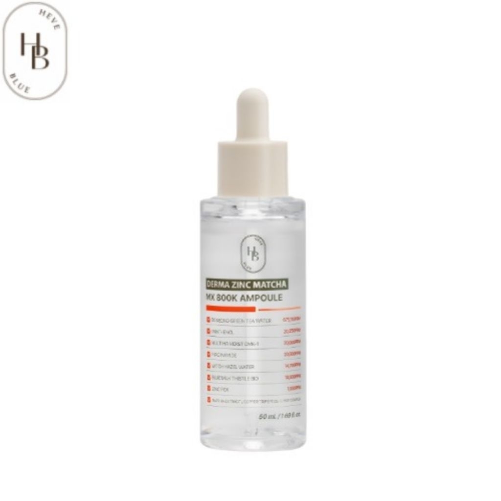 Heveblue Derma Zinc Matcha MX 800K Ampoule 50ml