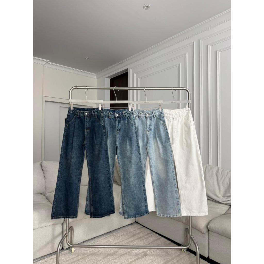 PTJ32195 Emily Straight Jeans กางเกงยีนส์ขากระบอก PROMTHONG