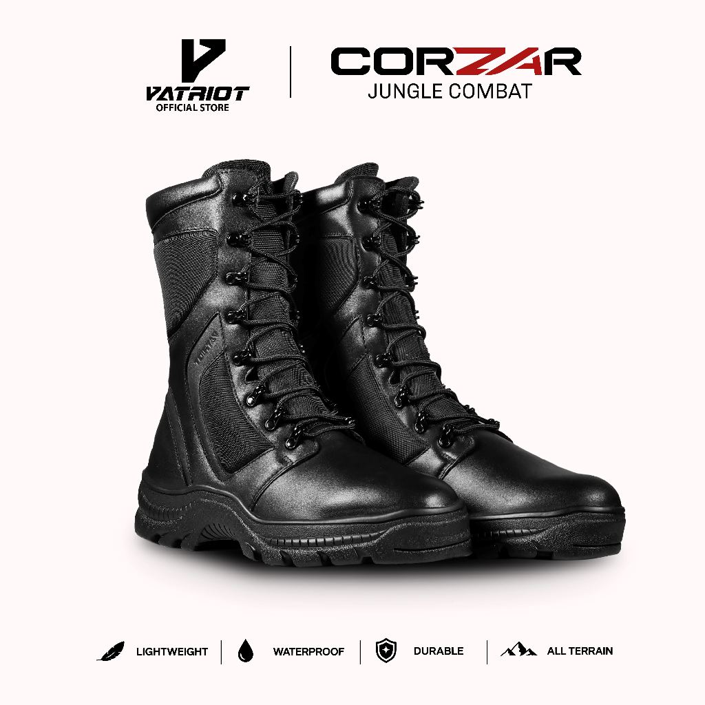 PATRIOT รองเท้า CORZAR กันน้ำ Tactical Jungle Boots รองเท้าจังเกิ้ล หนังแท้ รองเท้าแทคติคอล US
