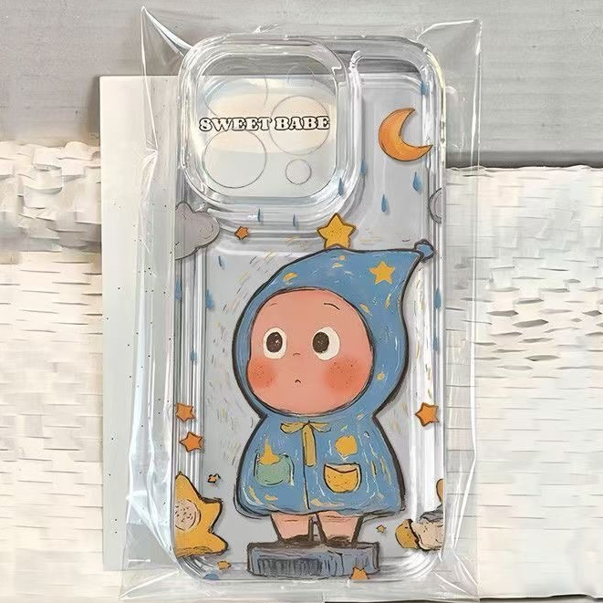 🔥สินค้าพร้อมส่ง! เคสโทรศัพท์ไอโฟนลายตัวการ์ตูนดาว ใส่ง่าย เข้ากับ iPhone 17 Pro Max/16/15/14/13/12/11 เคสใสสไตล์หวานๆ