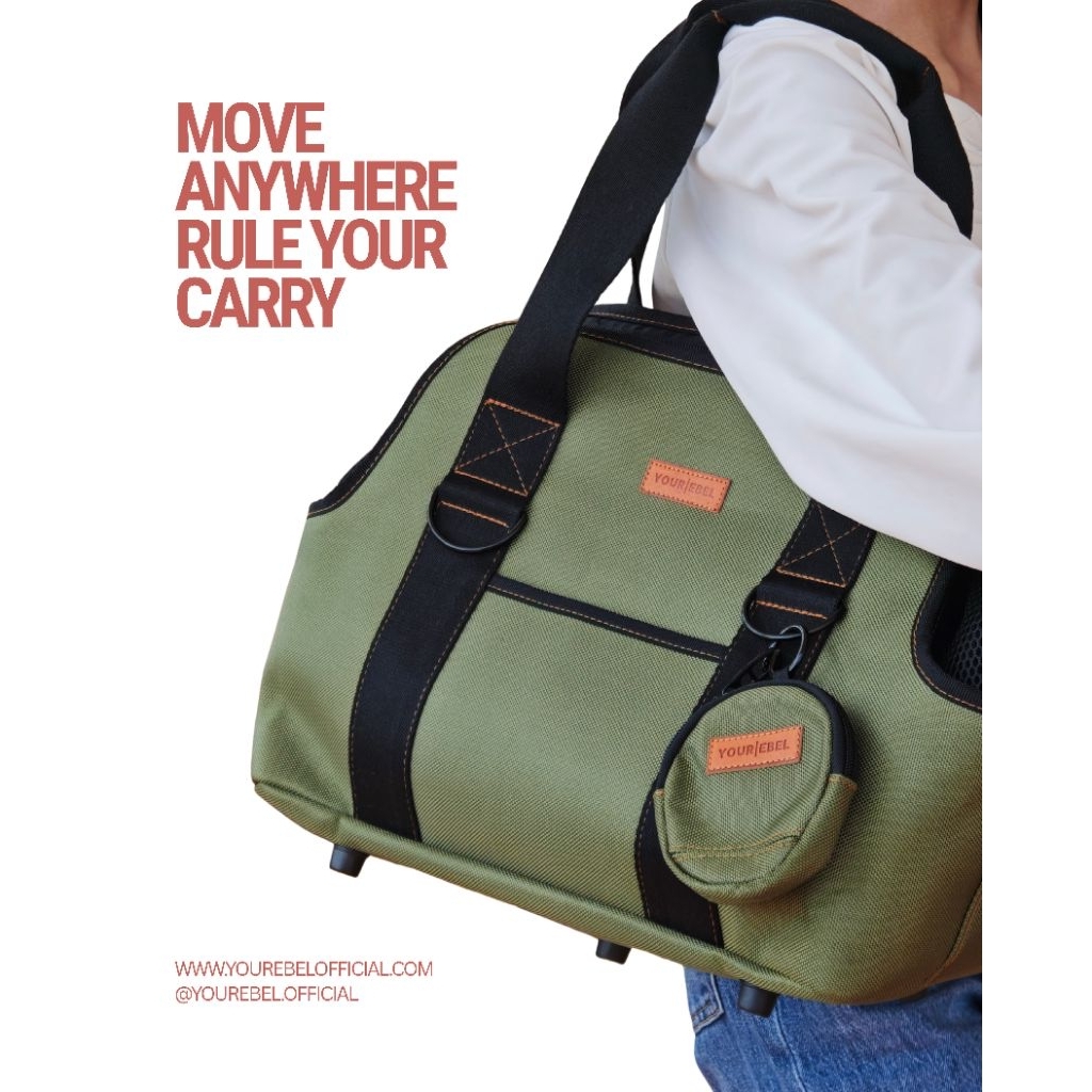กระเป๋าสัตว์เลี้ยง กระเป๋าเดินทาง Yourebel Paw Voyage — On The Go