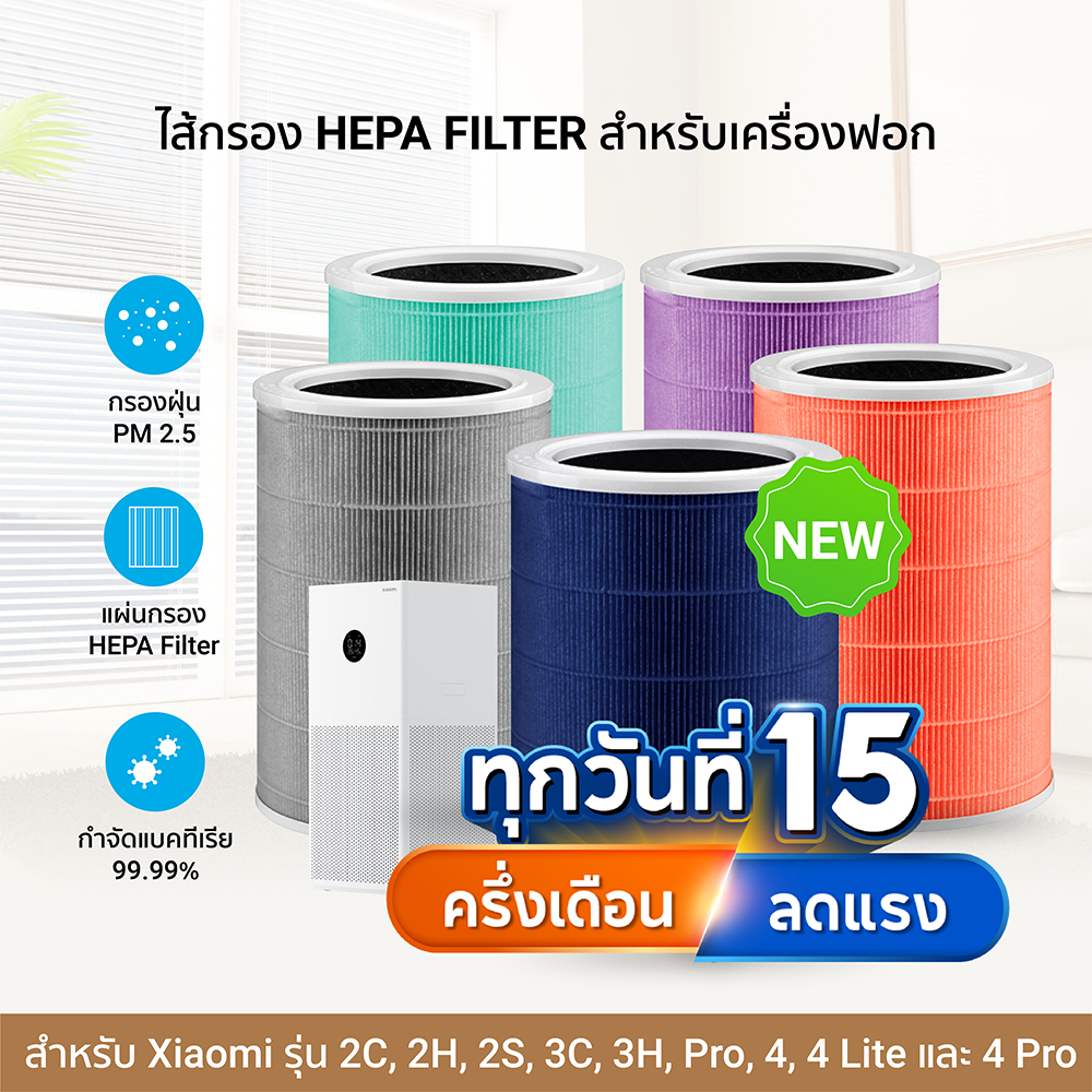 (ส่งด่วน 4 ชม.) iSUPER ไส้กรอง for Xiaomi Air Purifier 2C 2H 3H Pro 3C,Smartmi,4Lite,4Compact,4,4Pro