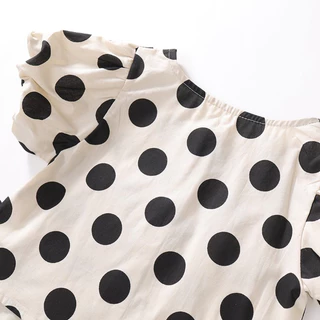 Hania kids พร้อมส่ง ชุดเซ็ตเสื้อลายจุด+กางเกง ใส่สบาย เนื้อผ้าดี ชุดเด็กผู้หญิงน่ารัก K4124932