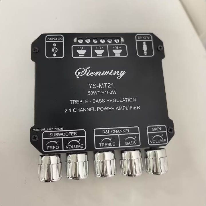 SIENWINY เครื่องขยายเสียงไมโคร MT21แอมป์ tb21 บลูทูธ5.0โมดูลเครื่องขยายเสียง50W * 2 100W พลังงานสูง2.1