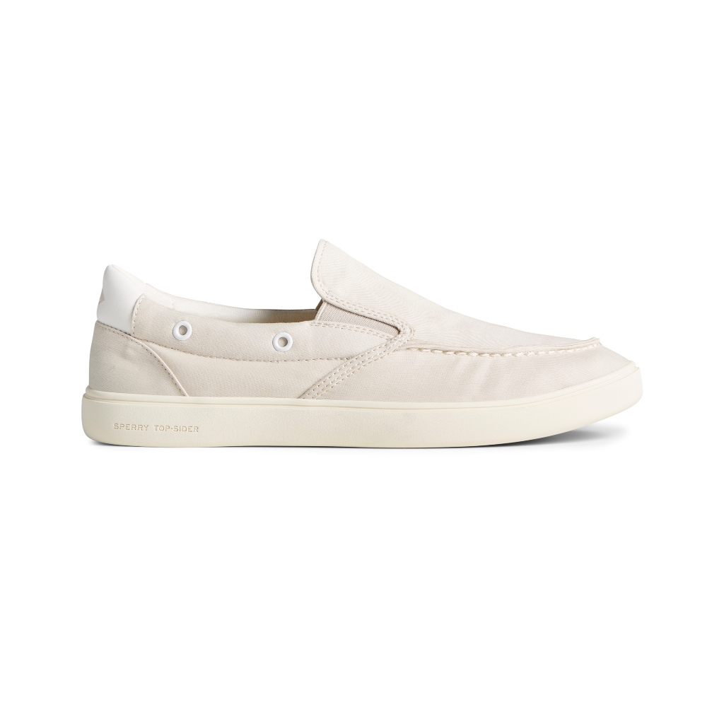 Sperry รุ่น Outer Banks Twin Gore Sw Twill รองเท้าผ้าใบ ผู้ชาย สี Ivory - STS23760