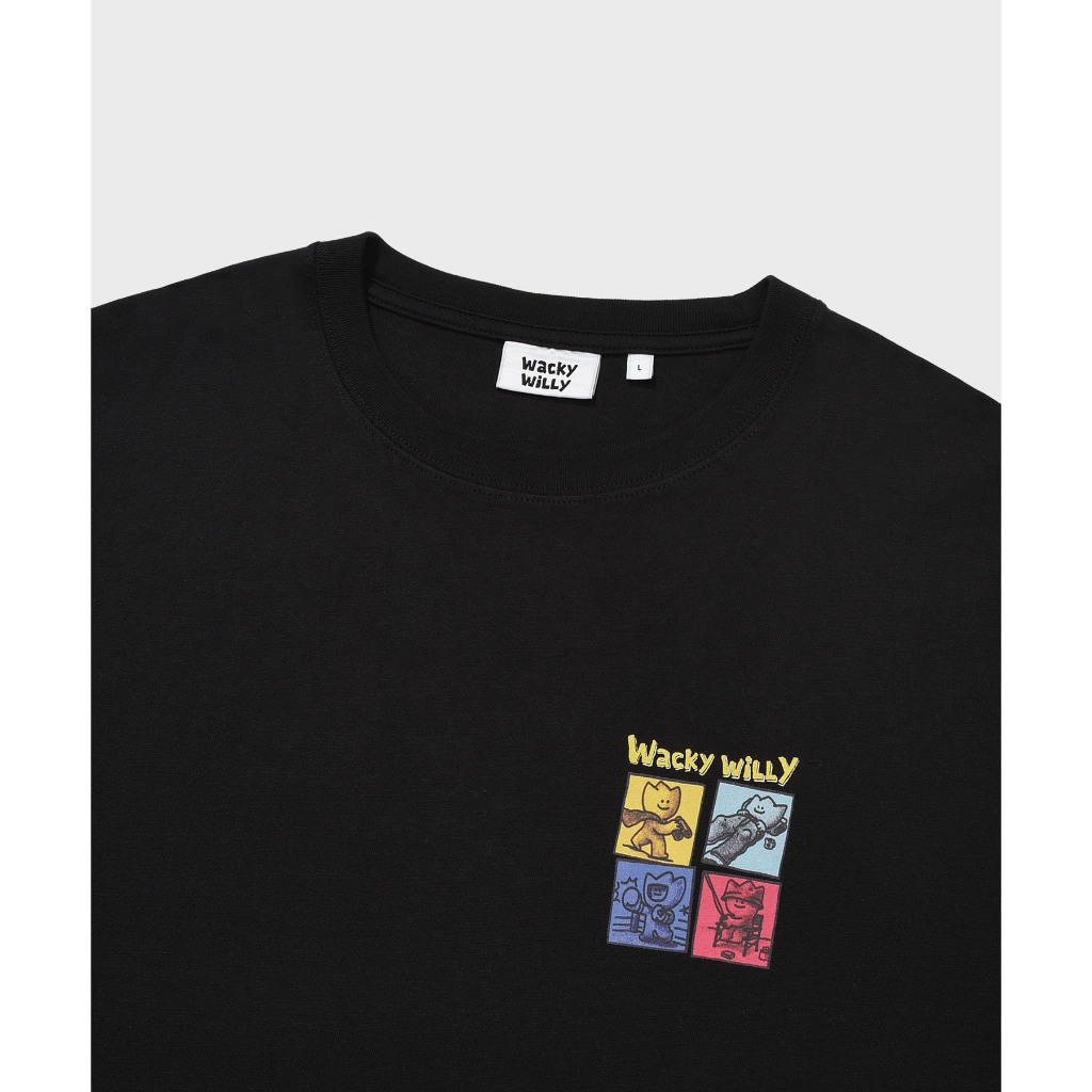 WACKY WILLY เสื้อยืดรุ่น 8-Cut Graphic Short Sleeve T-Shirt Black (80121SCGSSU_S6BKXX) — صورة 4