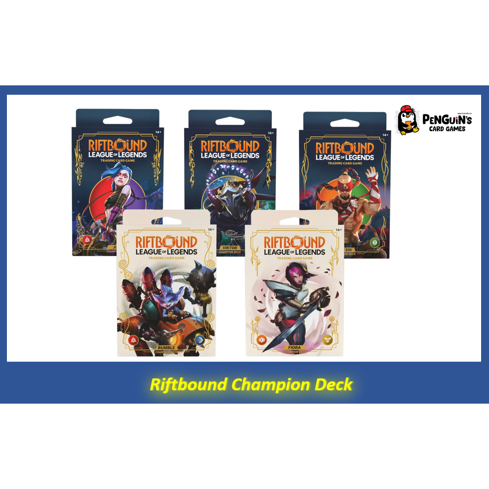 *พร้อมส่ง*Riftbound : League of Legends TCG Champion Deck Jinx, Lee Sin, Victor, Rumble, Fiora, Vi, Vex
