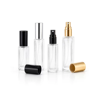 🧴 ถูกที่สุด PACKING.DD🧴ขวดสเปรย์แก้วทรงเหลี่ยม 5,10 ml ขวดแบ่งน้ำหอม พรีเมียม PF001