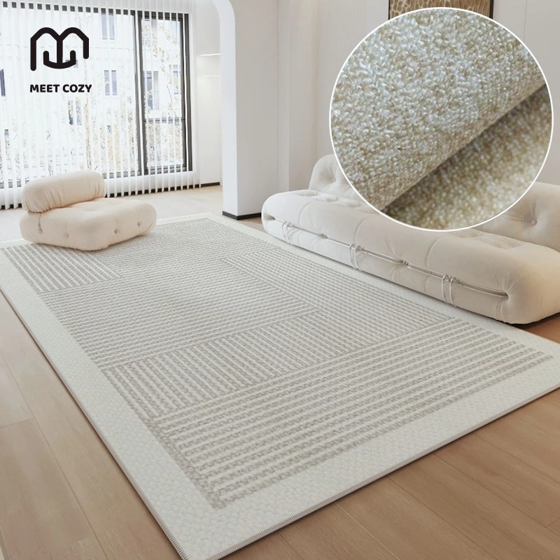 MEET COZY พร้อมส่ง!! พรมตกแต่งบ้าน Loop Rugs สไตล์มินิมอล พรมปูพื้นห้องนอน สีสวย พรมปูพื้น#1 DF-Anc