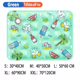 แผ่นเจลเย็นสัตว์เลี้ยง เบาะเย็นแมวและสุนัข ที่นอนคลายร้อนฤดูร้อน