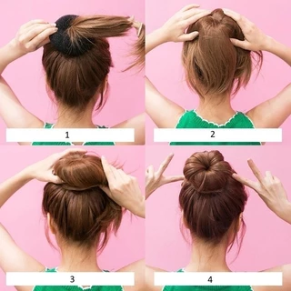 โดนัท ทำผมสีดำ (หลายขนาด) ดังโงะญี่ปุ่น ใหญ่มาก/ใหญ่/กลาง/เล็ก โดนัทม้วนผม โดนัทเด็ก จัดทรงผม ม้วนผม ยางมัดผม มัดจุกD