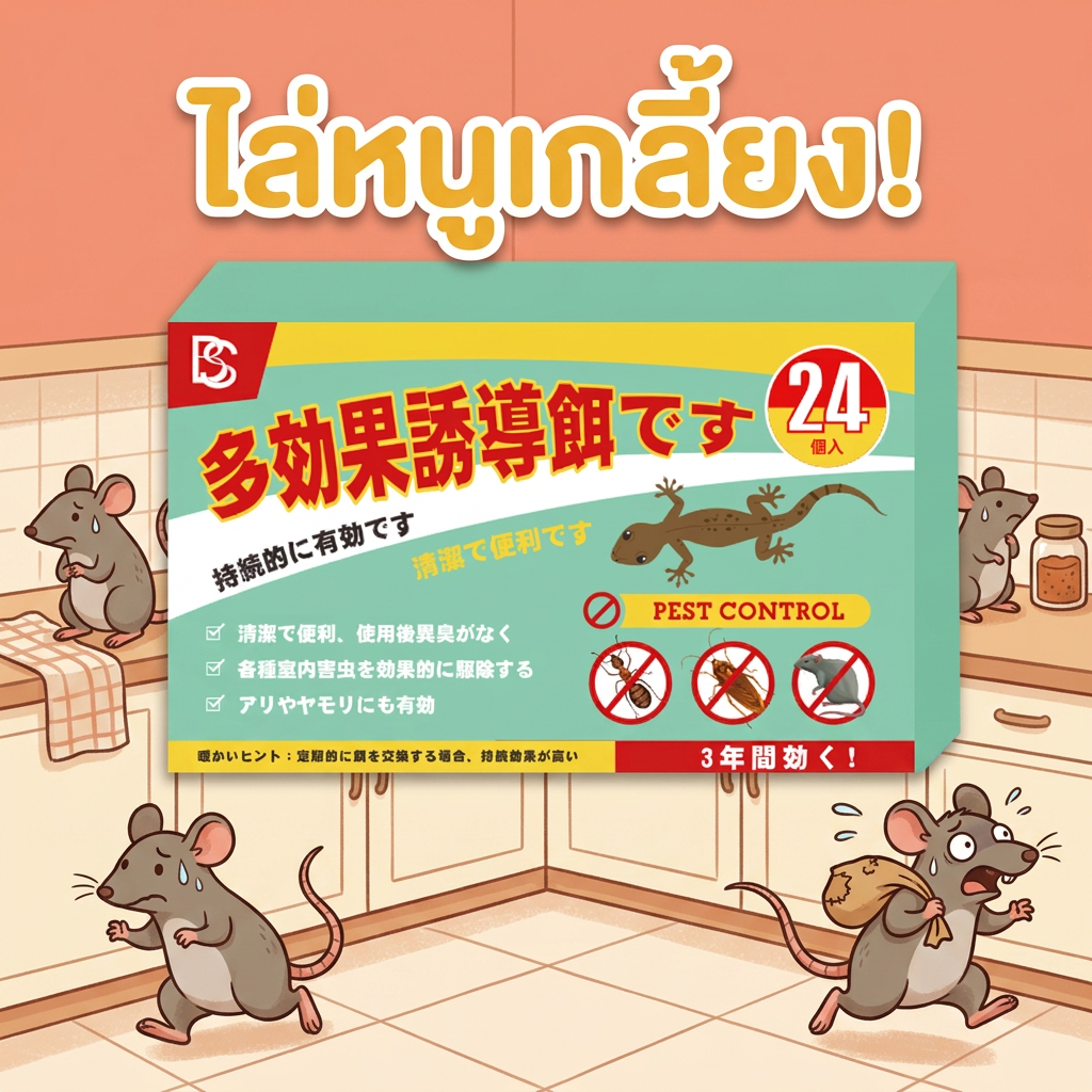 🐭ซื้อ 1 แถม 1🐭 กำจัดหนู ไล่หนู เหยื่อกำจัดหนู หนูหายไปอย่างสิ้นเชิง เหยื่อหนู