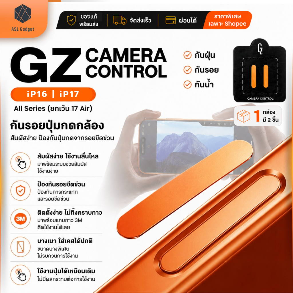 GZ Premium Film กันรอยปุ่มควบคุมกล้อง i16-i17 | ตาข่ายกันฝุ่นลำโพง ป้องกันรอยขีดข่วน สำหรับ i12- i16