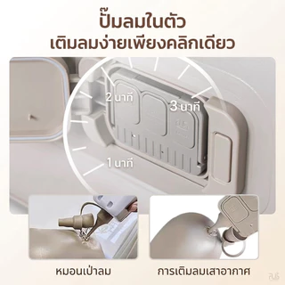 Magic pocket ที่นอนเป่าลมอัตโนมัติ ปั๊มในตัว แบตในตัว PVC เป็นกว้าง 5ฟุต/3ฟุต หนา25/40cm ตั้งแคมป์