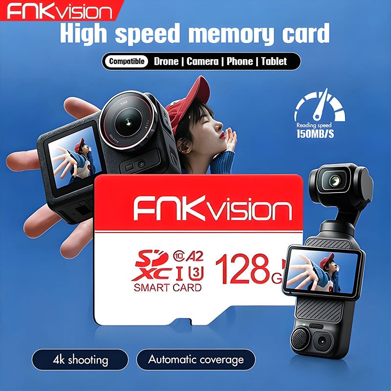 FNK การ์ดTF Micro SD OTG แท้เดิม ความจุ 128GB 512GB แฟลชไดร์ฟเก็บข้อมูล ความจุใหญ่ เหมาะสำหรับกล้องวงจรปิด