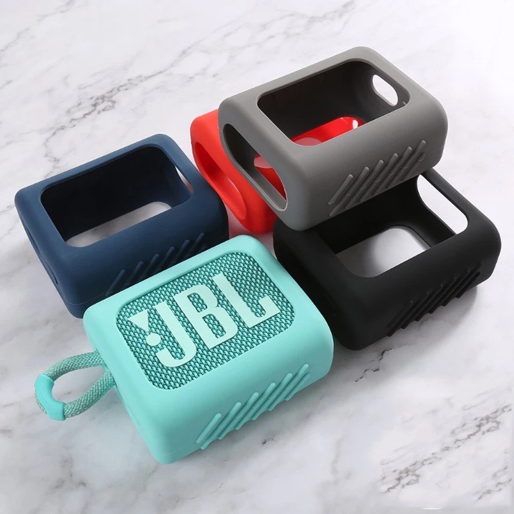 เคสเคสซิลิโคน สีพื้น กันกระแทก สำหรับลำโพงบลูทูธ JBL GO 3
