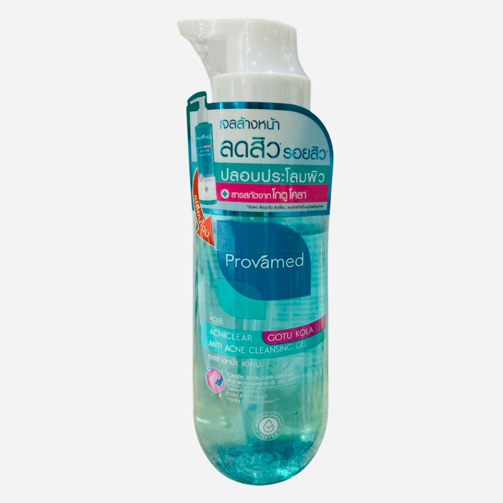 [แพ็คคู่] NEW PROVAMED ACNICLEAR GOTU KOLA ANTI ACNE CLEANSING GEL 120ML