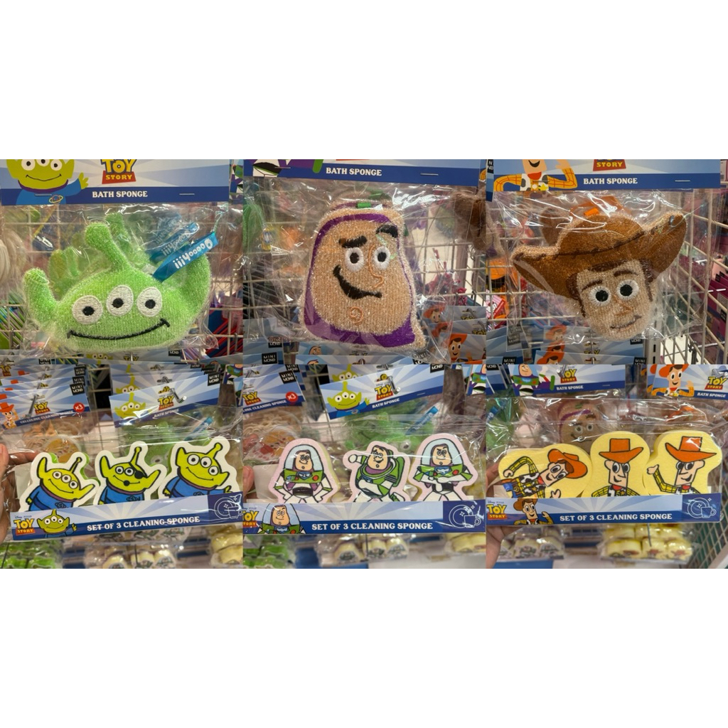🧡ฟองน้ำล้างจาน,ฟองน้ำทำความสะอาด🧡 ลายToy StoryxMinimono ลิขสิทธิ์แท้100%