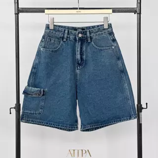 ATIPA - Edge Cargo Short Denim (#AA6015) | กางเกงยีนส์ ขาสั้น ทรงคาร์โก้
