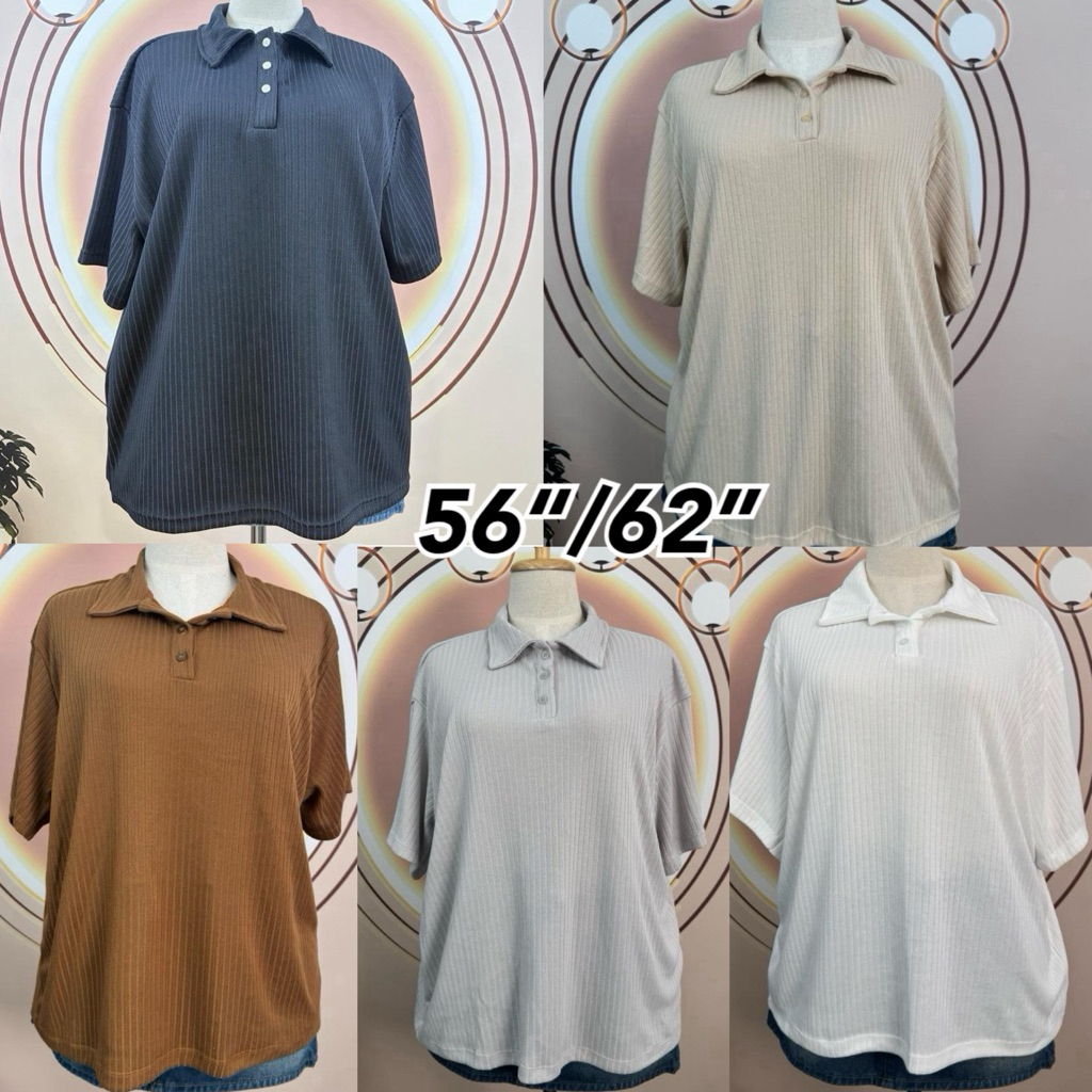 Goodly เสื้อโปโล ไซส์ใหญ่ กระดุม 56“/62”