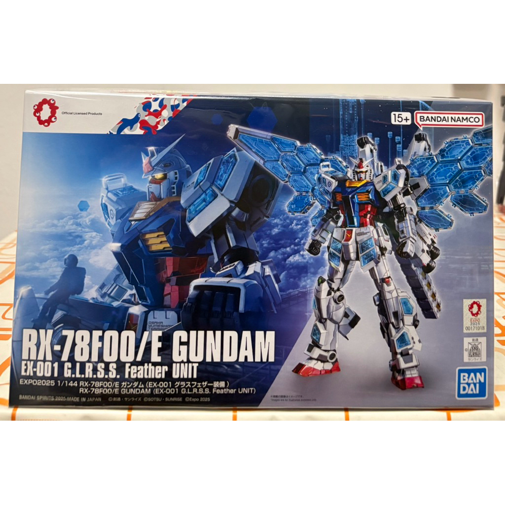 BANDAI HG RX-78F00/E Gundam (EX-001 Glass Feather Equipment) สภาพกล่อง90-95% พร้อมส่ง