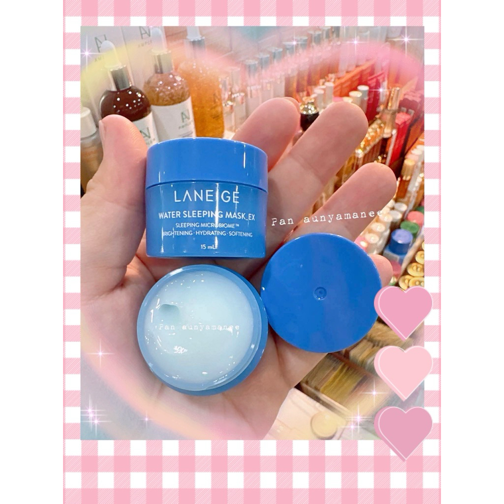 💙สลีปปิ้งมาส์กเติมน้ำให้ผิว(✅ของแท้💯%‼️)Water Sleeping Mask_EX Sleeping Microbiome Brightening Hydrating softening 15ml