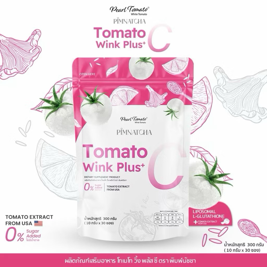 Pimnatcha Tomato Wink Plus+C  1 ห่อ 30 ซอง