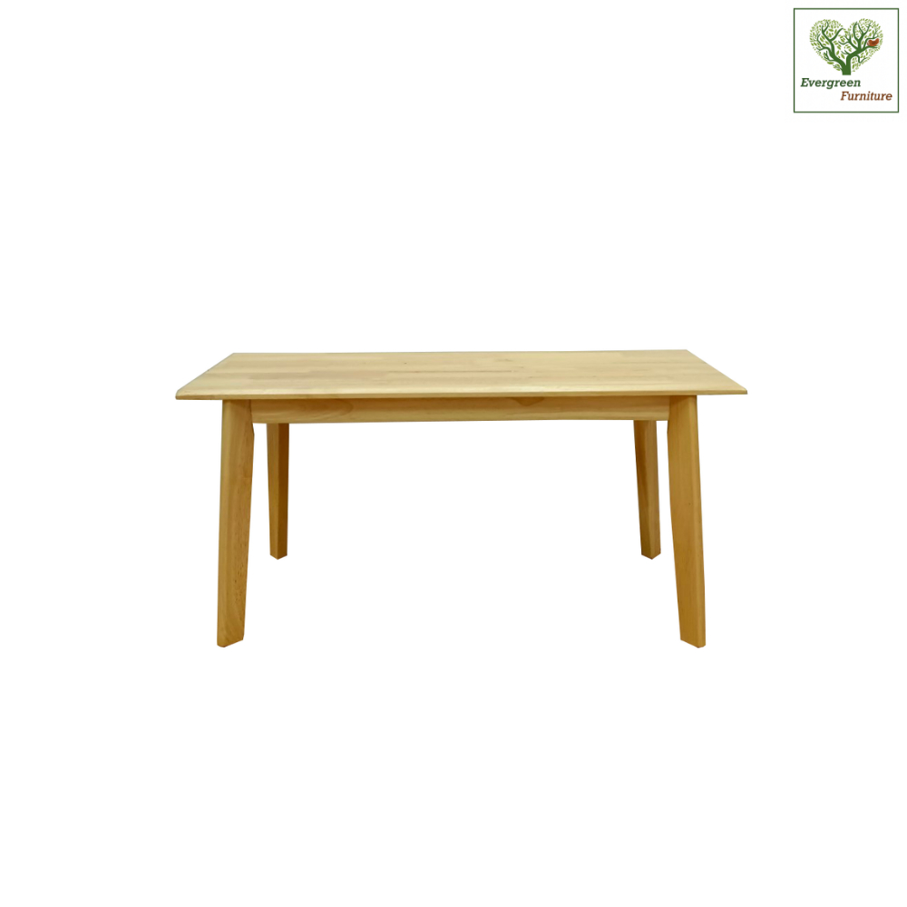 Evergreen Furniture เก้าอี้ม้านั่งยาวไม้ยางพาราแท้ สไตล์มินิมอล BE-15