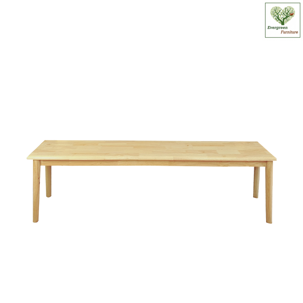 Evergreen Furniture เก้าอี้ม้านั่งยาวไม้ยางพาราแท้ 100% สไตล์มินิมอล BE-18-F/R