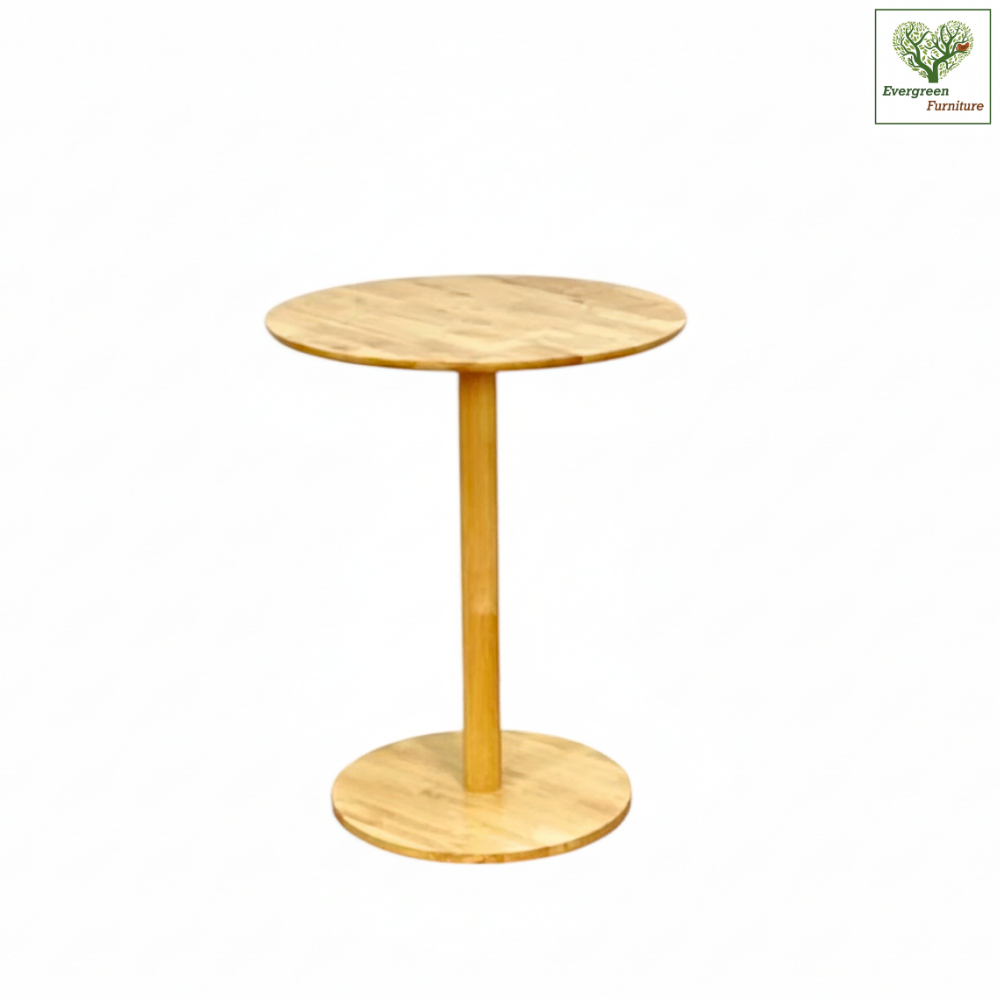 Evergreen furniture โต๊ะกาแฟทรงกลม ไม้ยางพารา 1 กล่อง ขนาด 60*60 โต๊ะกลมโมเดิร์น มินิมอล สีไม้ ขายดีมาก รหัส CT-60-R