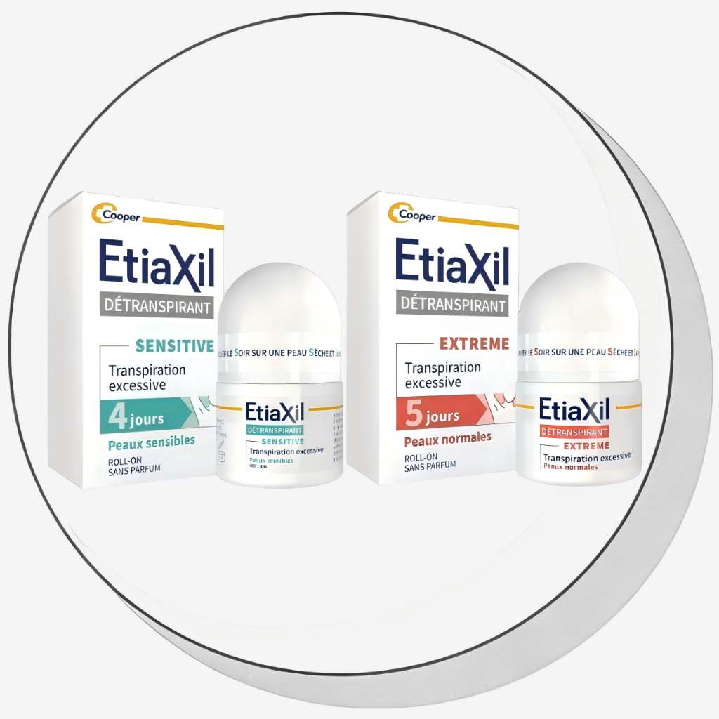 EtiaXil Roll-on Sensitive + Extreme ลดเหงื่อ ลดกลิ่นอาย ยาวนาน ไม่ระคายเคือง