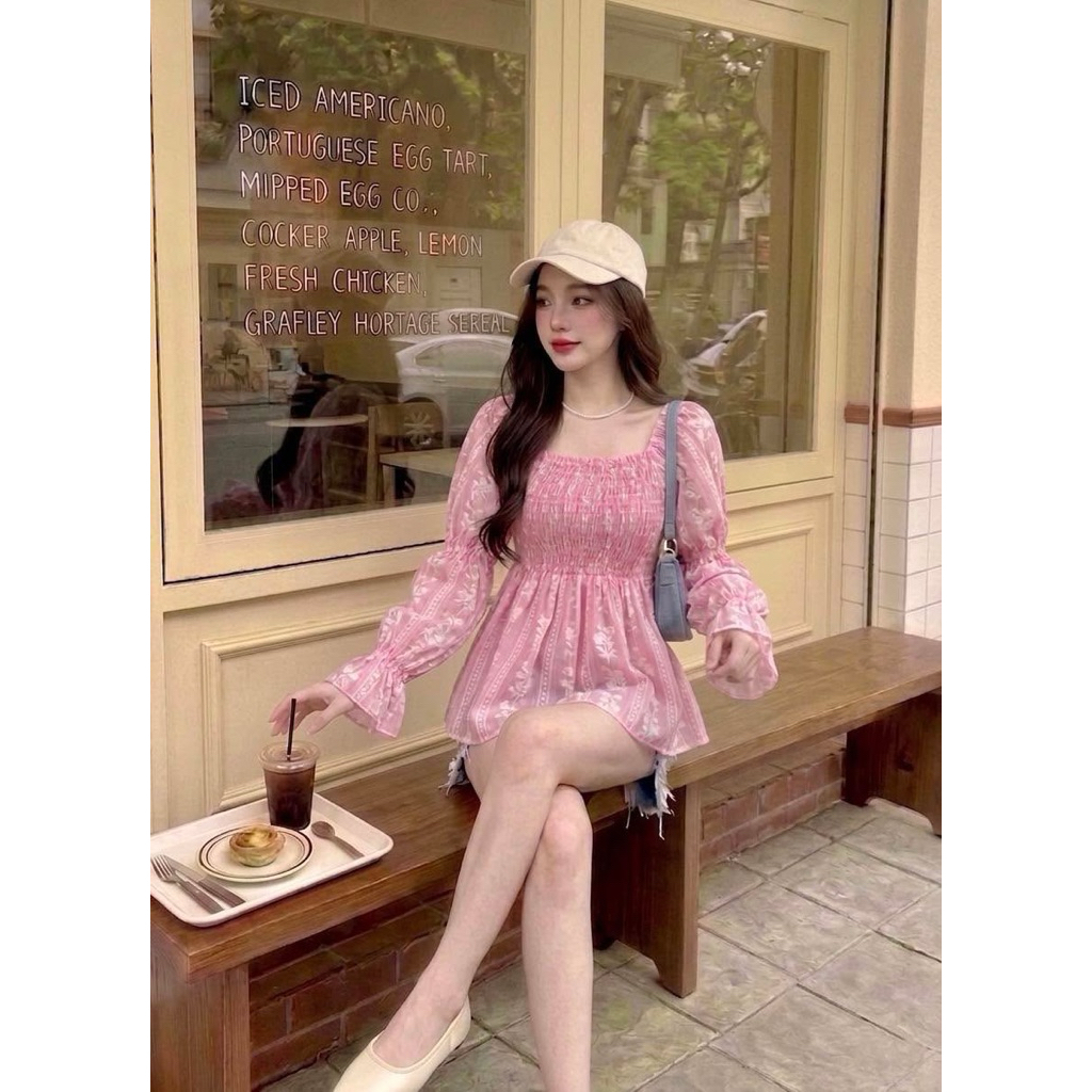 💕Baby Blossom เสื้อแขนยาวลายดอกเล็ก