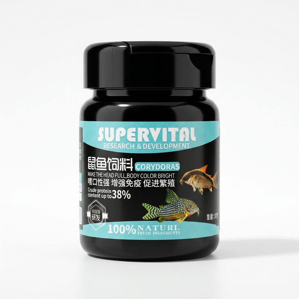 Supervital Corydoras อาหารปลาสูตรพรีเมียม สำหรับปลาแพะและปลาพื้นตู้