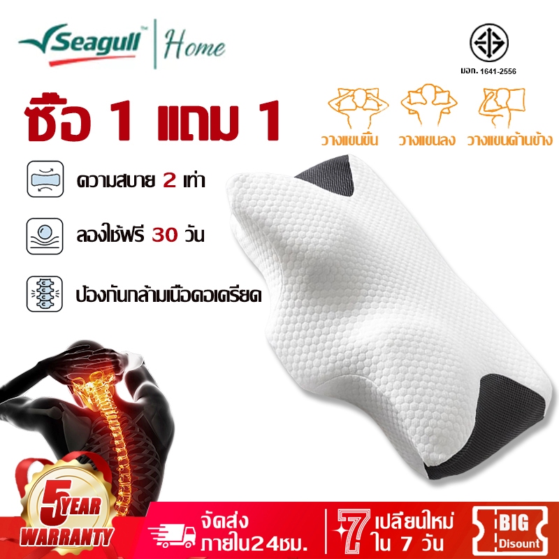 หมอน Deep Sleep World Class ลดกรน แก้ปวดคอ กันไรฝุ่น จัดกระดูกสันหลัง หมอนเพื่อสุขภาพ หมอนหนุนหัว หมอนหนุนแพคคู่
