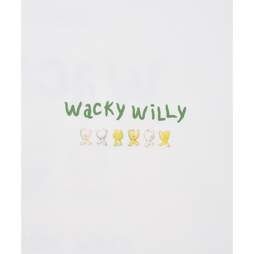 WACKY WILLY تيشيرت Kiky Typographic — أبيض — صورة 4