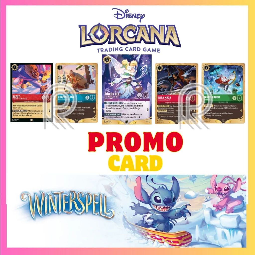 [Disney Lorcana Promo Card] การ์ดดิสนี่ย์ single card โปรโมยิม promo gym set 11 Winterspell