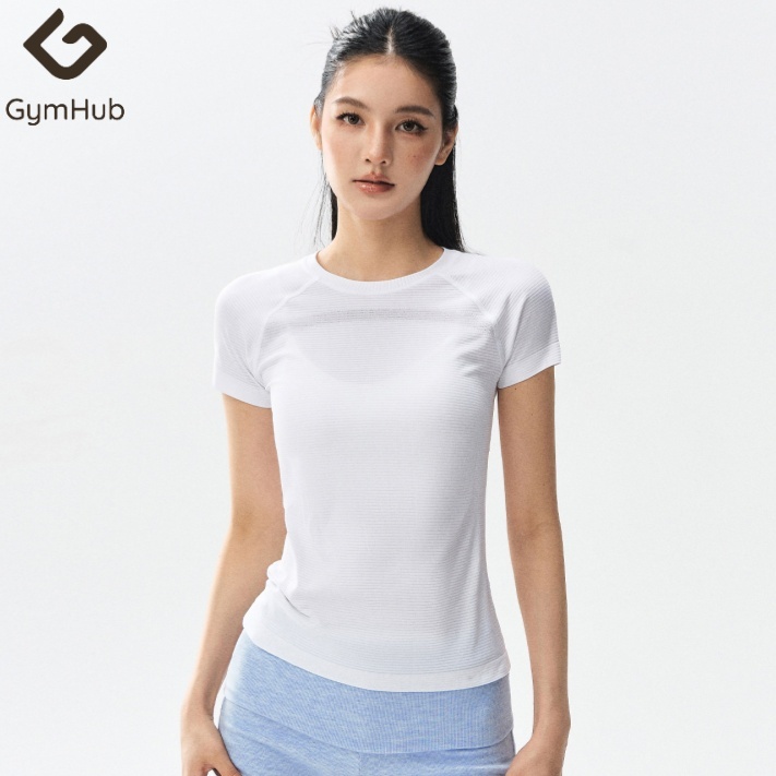 GymHub เสื้อโยคะเลกกิ้งซับเหงื่อ ปรับรูปร่าง Slim Fit เสื้อออกกำลังกายวิ่ง Yoga Pilates Shirt