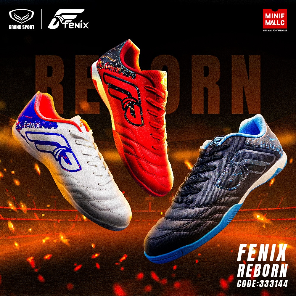 GRAND SPORT รองเท้าฟุตซอล Fenix รุ่น Reborn รหัส 337046 รองเท้าฟุตบอล หนังสังเคราะห์ เบา นุ่ม กระชับเท้า คุมบอลได้ดี