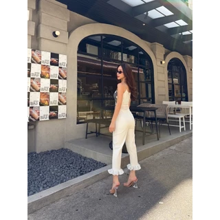 colourblocmatter - Zuri Pants กางเกง 5 ส่วน ชายระบาย มี 2 สี