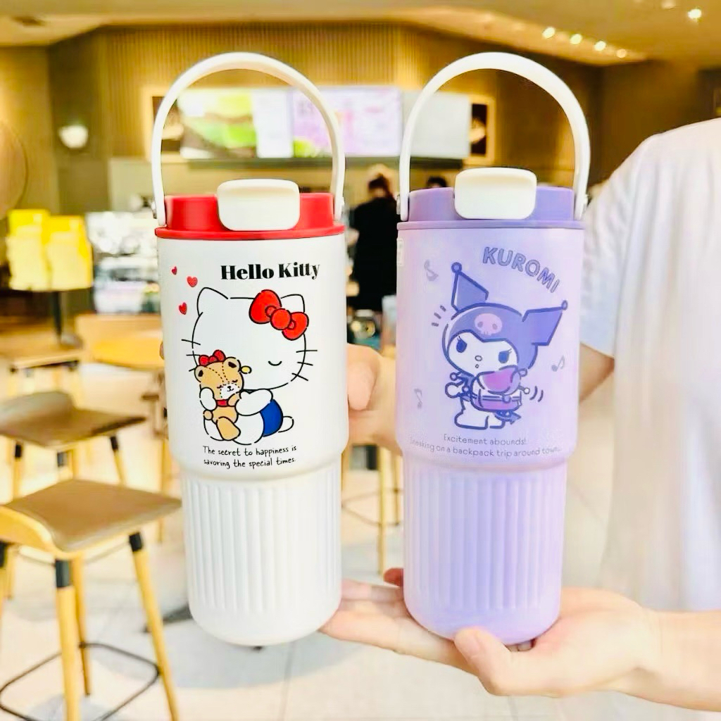 🎪พร้อมส่งค่ะ Sanrio  แก้วน้ำสแตนเลสเก็บความร้อน-เย็น 8-9 ชั่วโมง ขนาด 600 ml ลิขสิทธิ์แท้🍄