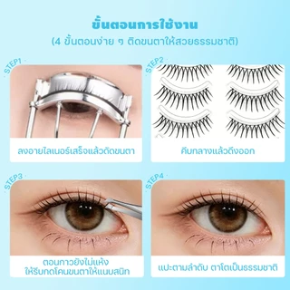 Dreehalo ขนตาปลอมแกนดำ ลุคเกาหลี ธรรมชาติ ตาคมมีมิติ เบาสบาย ขึ้นกล้องสวย F311