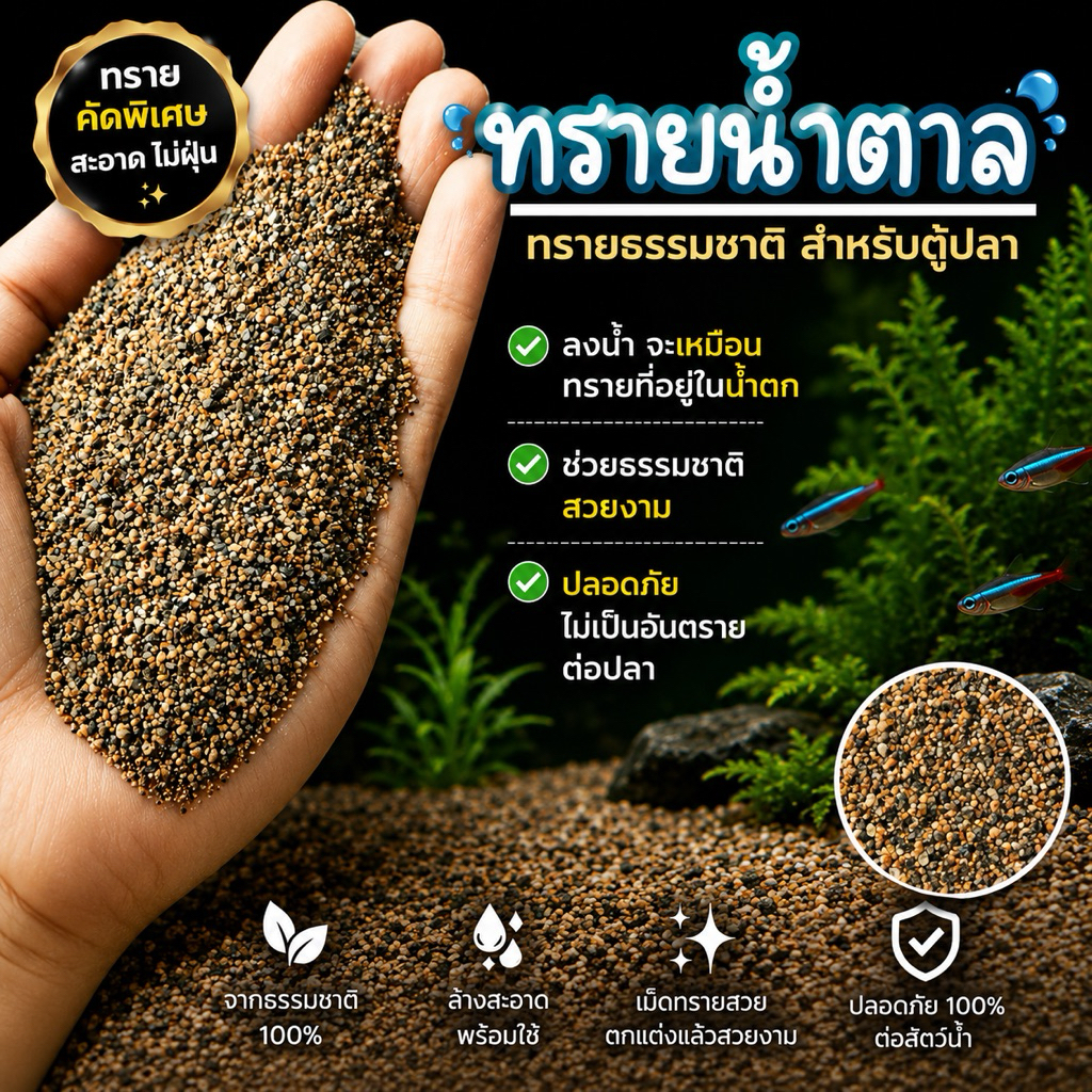 ทรายน้ำตาล (แบบที่อยู่ในน้ำตก )🪨🌿