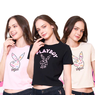 PLAYBOY 06PB เสื้อBABY เสื้อผ้าผู้หญิง/เสื้อ/เสื้อยืดสีดำ รุ่น P1WT265TB025BK P1WT265TB026