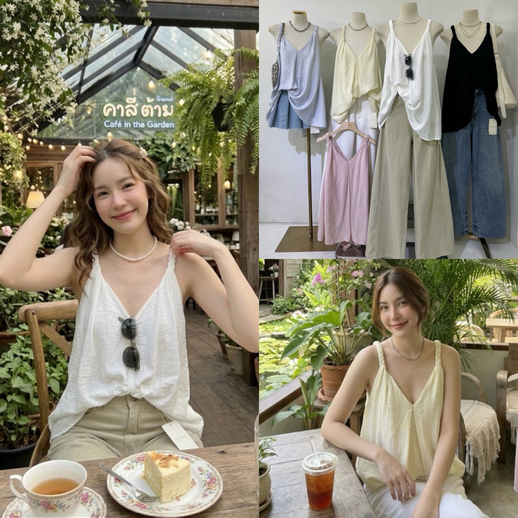 เสื้อสายเดี่ยวเชือกถัก