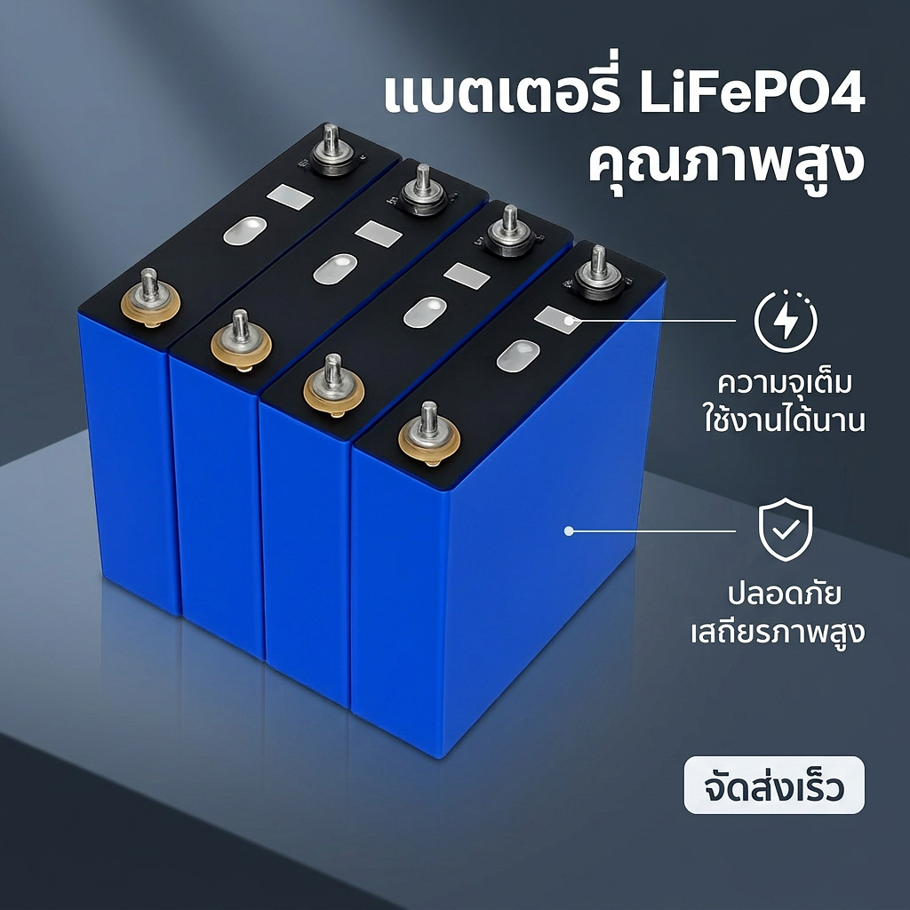 EVE แบตลิเธียม lifepo4 120AH 3.2V Battery lifepo4 4000 รอบ อายุการใช้งานยาวนานแบตเตอรี่ลิเธียมไอออน